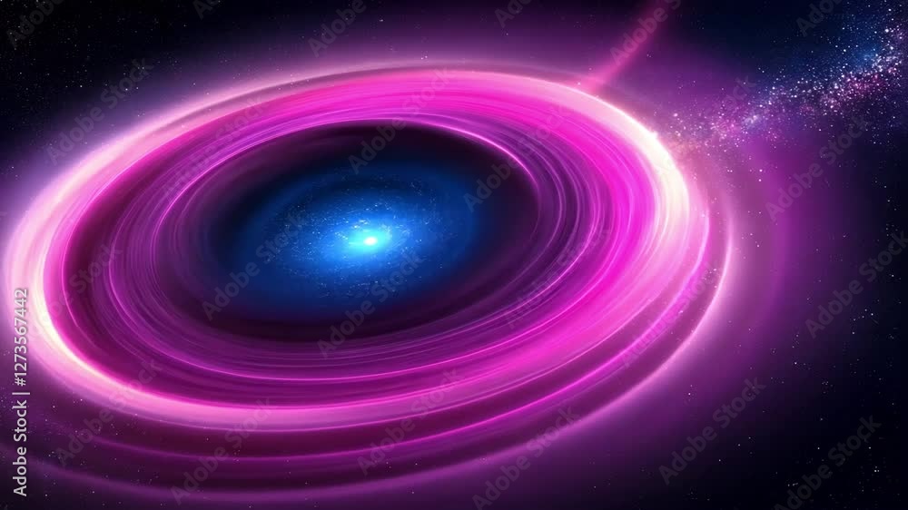 Abstract Galactic Vortex with Glowing Particles Abstract Galactic Vortex with Glowing Particles