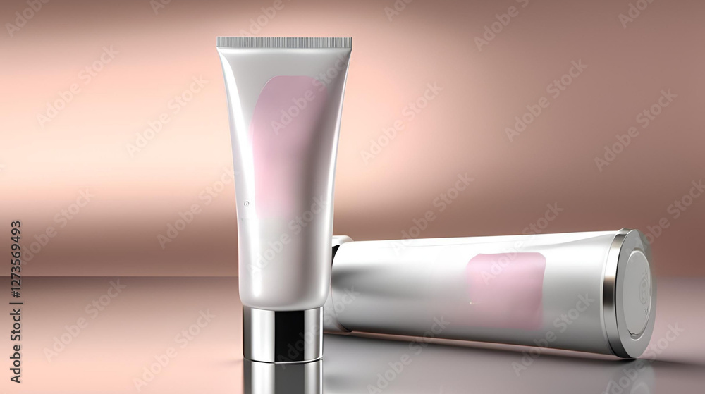 3d render of Cosmetic Cream Tube 100ml Packaging with blank label 3d render of Cosmetic Cream Tube 100ml Packaging with blank label