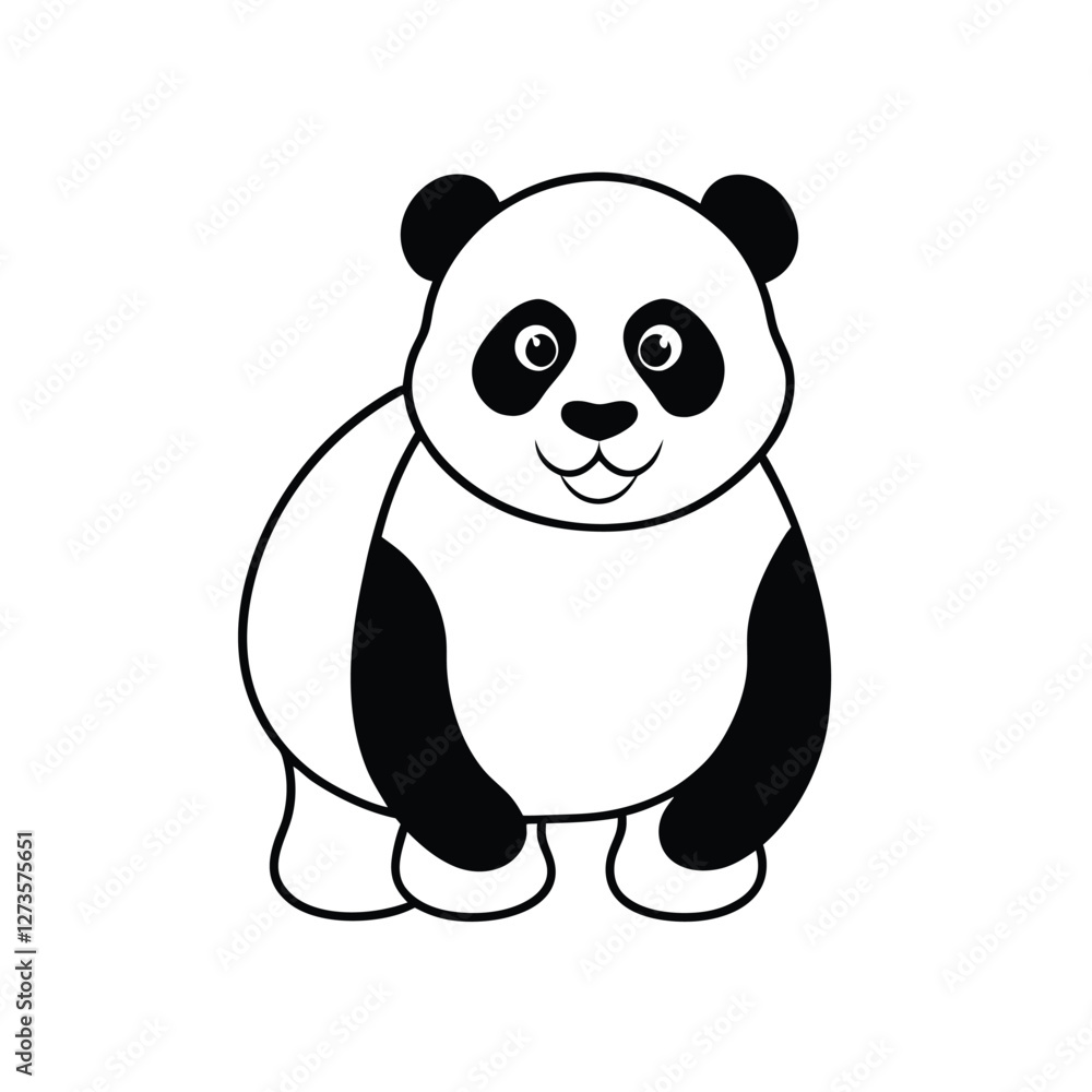 Fototapeta premium panda isolated on a white background