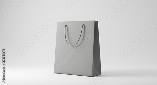 Gray totebag soft studio light product photography mockup clean simple shopping bag shot