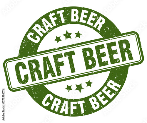 craft beer stamp. craft beer label. round grunge sign