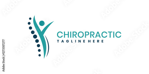 Chiropractic logo design vector icon