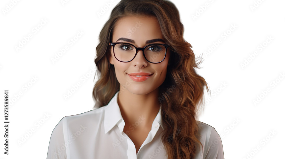 Attractive Young Woman in Glasses, Looking at Camera, Close-Up, Isolated on PNG Transparent Background
Attractive Young Woman in Glasses, Looking at Camera, Close-Up, Isolated on PNG Transparent Background