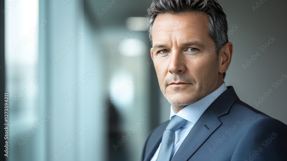Focused professional in business attire embodies determination and expertise in a modern work environment. Focused professional in business attire embodies determination and expertise in a modern work environment.