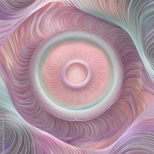 Abstract Swirling Pattern with Soft Pastel Color