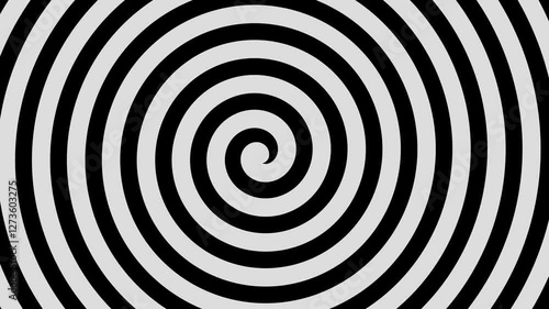 Wallpaper Mural Surreal Black and White Psychedelic Spiral Optical Illusion. Abstract Hypnotic Animated Background. Torontodigital.ca