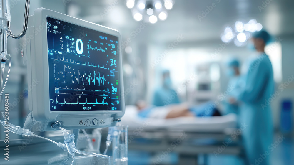 Emergency medical procedure hospital room medical image -tech environment close-up view healthcare concept Emergency medical procedure hospital room medical image -tech environment close-up view healthcare concept