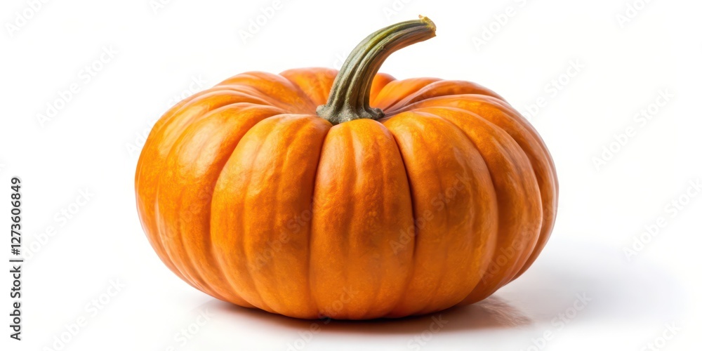 Obraz premium Orange Pumpkin on White Background