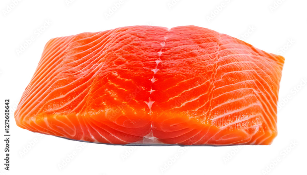 Salmon fillet isolated on clear png background Salmon fillet isolated on clear png background