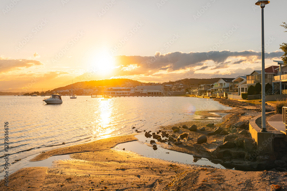 Sunset at Lake Macquarie from Belmont, NSW