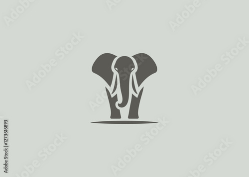 A majestic elephant logo symbolizing wisdom, strength, and stability with a bold yet gentle design.