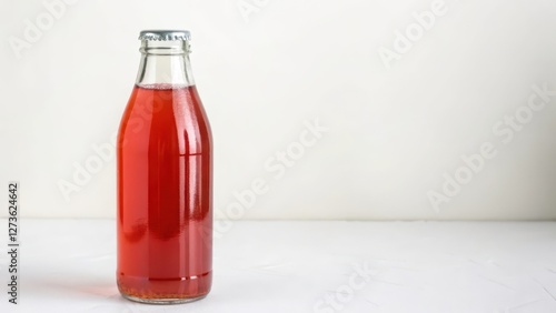 Wallpaper Mural Red Liquid in Glass Bottle on White Background Torontodigital.ca