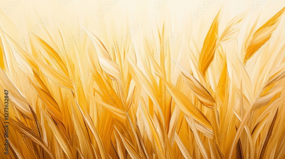 Vibrant golden wheat field swaying in the gentle breeze under a warm sunset glow Vibrant golden wheat field swaying in the gentle breeze under a warm sunset glow