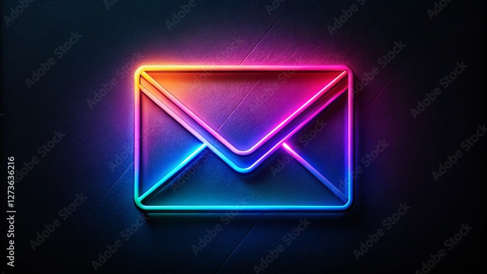 Email Inbox Silhouette: Social Media Notification, Digital Marketing Strategy Email Inbox Silhouette: Social Media Notification, Digital Marketing Strategy