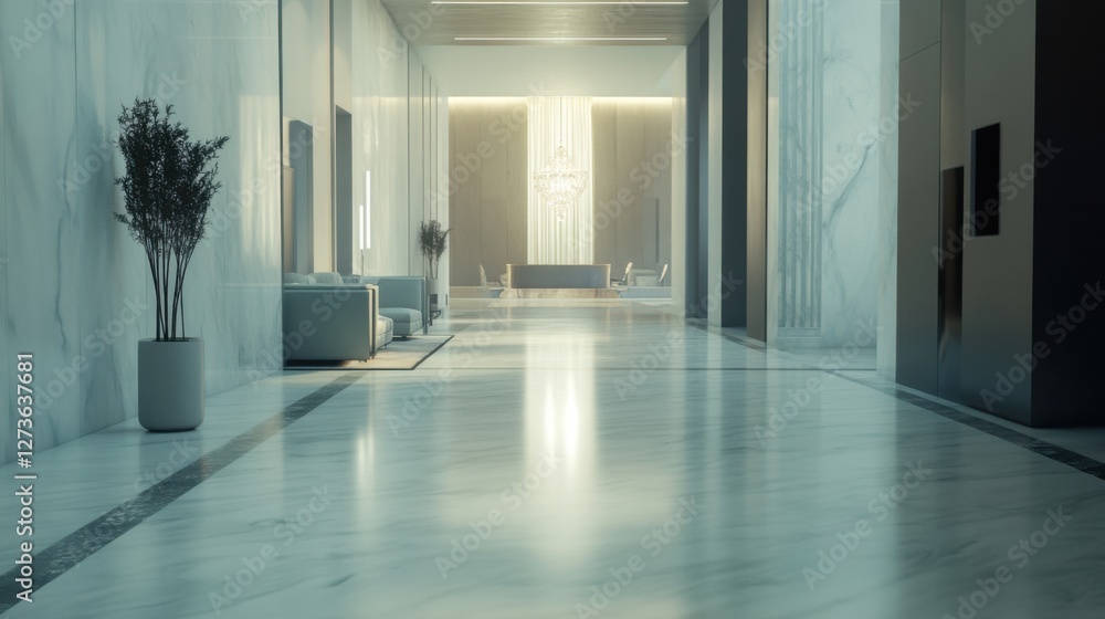 Obraz premium Inaugural ceremony for a new luxury hotel. Featuring opulence and relaxation