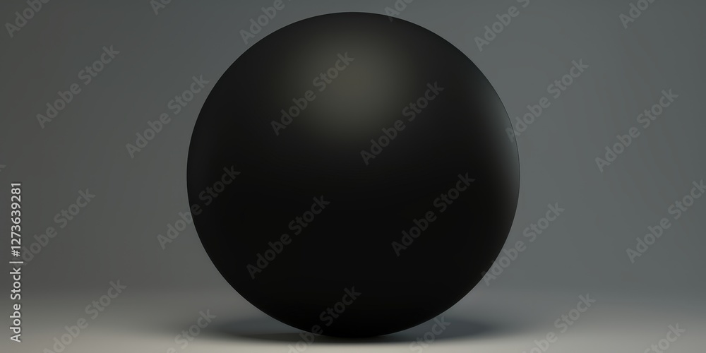 Smooth black sphere on neutral background. Simple geometry, graphic element. Use design Smooth black sphere on neutral background. Simple geometry, graphic element. Use design