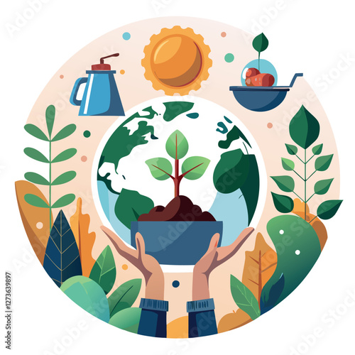 Save the Soil: Hands Holding Earth, Nurturing Life
