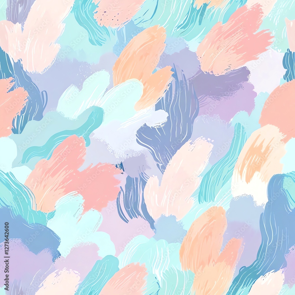 Pastel Abstract Paint Strokes Seamless Pattern Pastel Abstract Paint Strokes Seamless Pattern