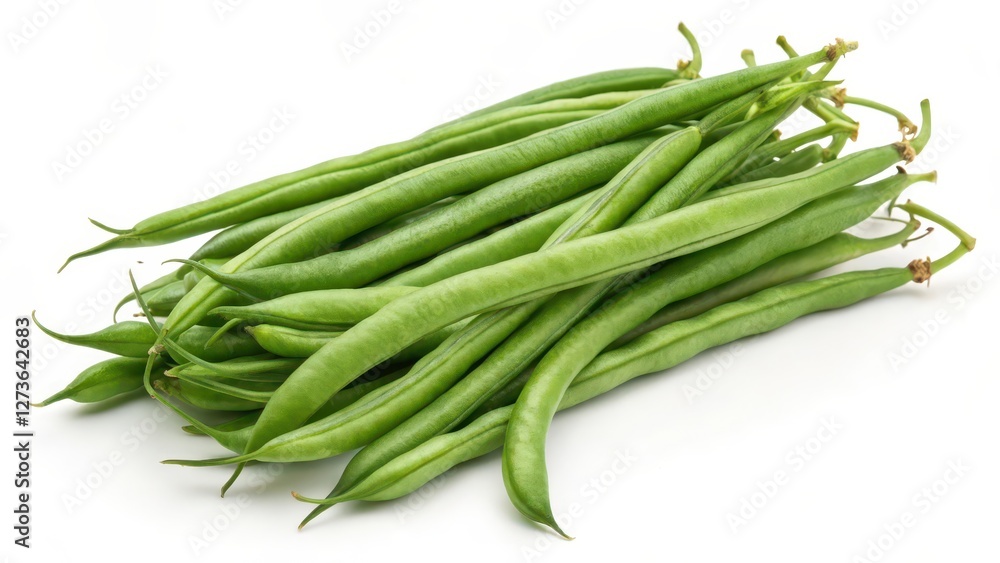 Green Beans on White Background Green Beans on White Background