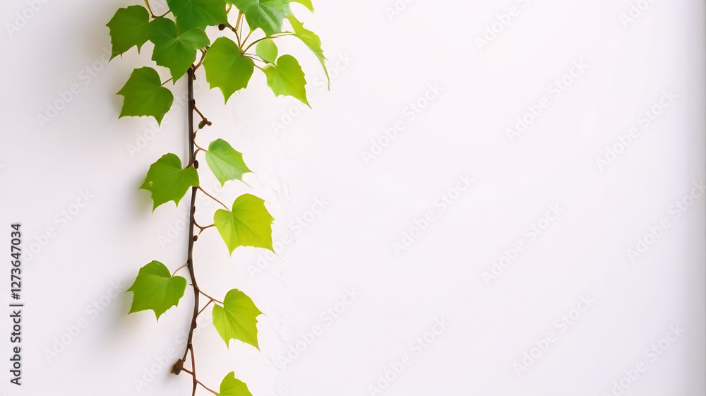 Clipping Vines on a White Wall, Pruning Greenery, Trimming Climbing Plants Clipping Vines on a White Wall, Pruning Greenery, Trimming Climbing Plants