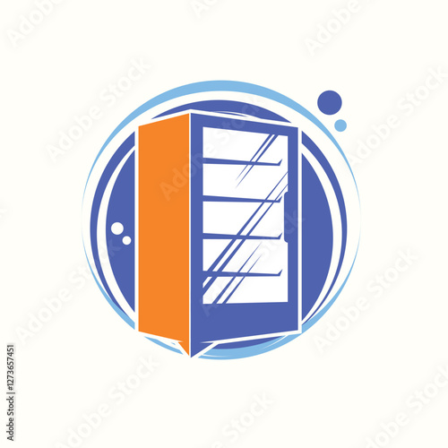 logo with refrigerator shape