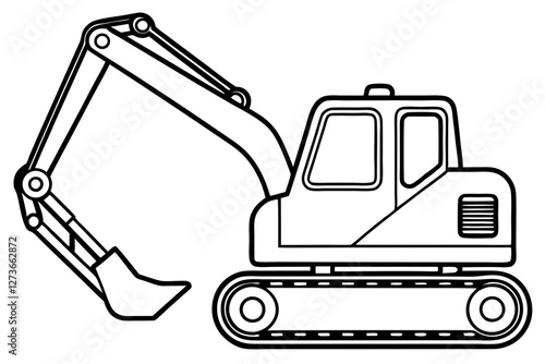 Minimalist Excavator Art