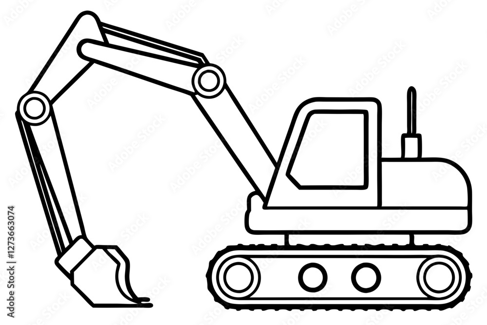 Minimalist Excavator Art Minimalist Excavator Art