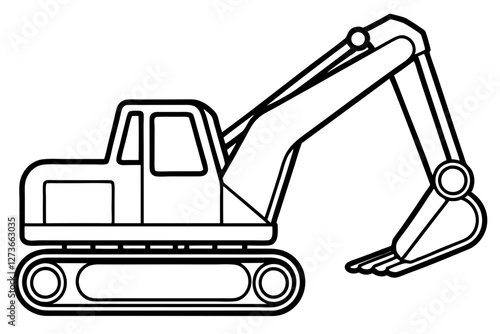 Minimalist Excavator Art