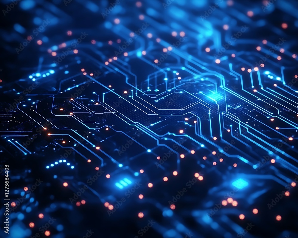 Circuit board, glowing, technology, digital, background, tech Circuit board, glowing, technology, digital, background, tech
