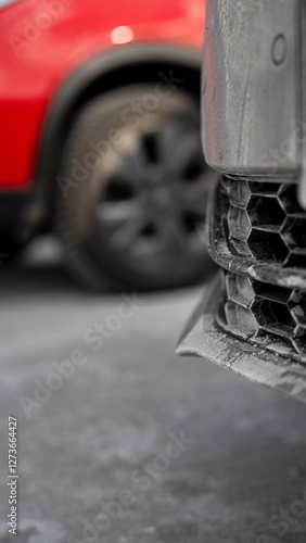 road salt - damage to the car after salting, front of the car