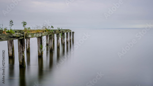 Abandoned pier on Lough Neagh, Northern Ireland