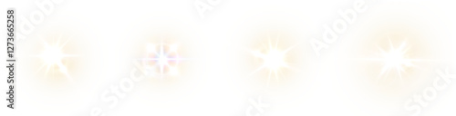 PNG sunlight overlay with soft golden rays, gentle glare, and glowing flare effects. Transparent background with isolated sun in PNG format. Perfect royalty-free image for bright, radiant designs.