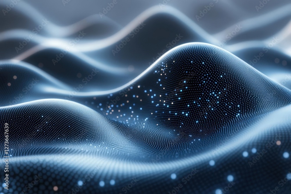 Abstract Blue Digital Waves Design Abstract Blue Digital Waves Design