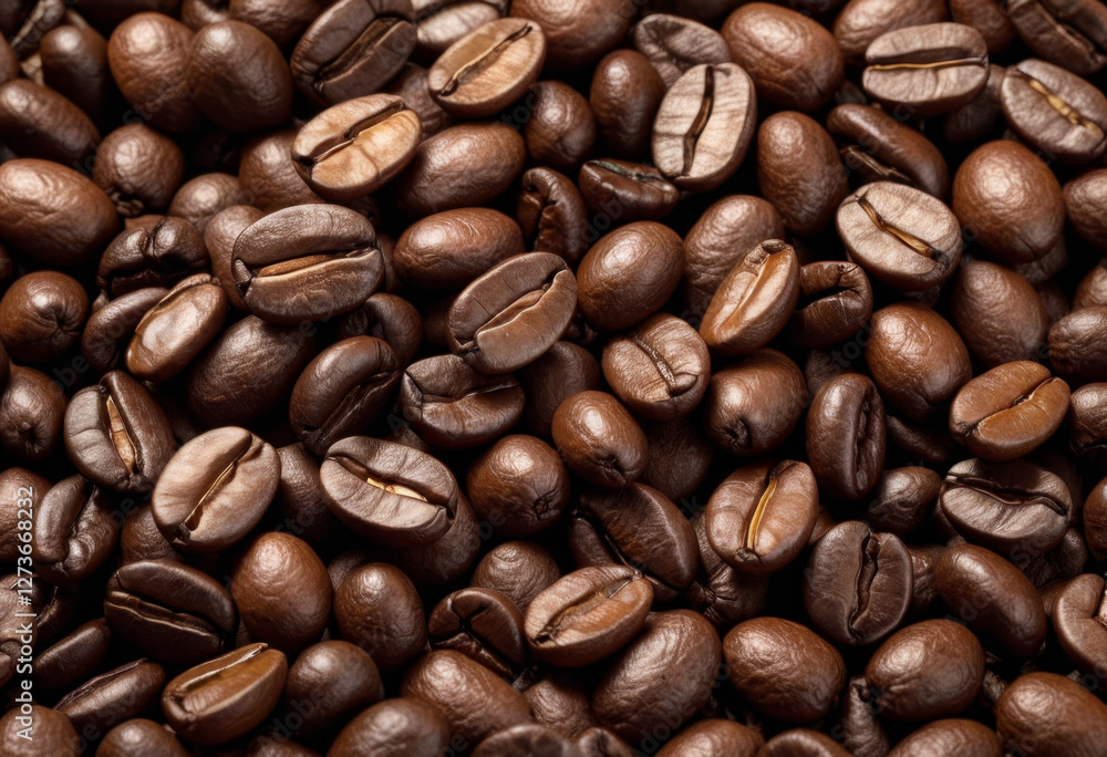 Fototapeta premium Roasted coffee beans Philippines in full frame