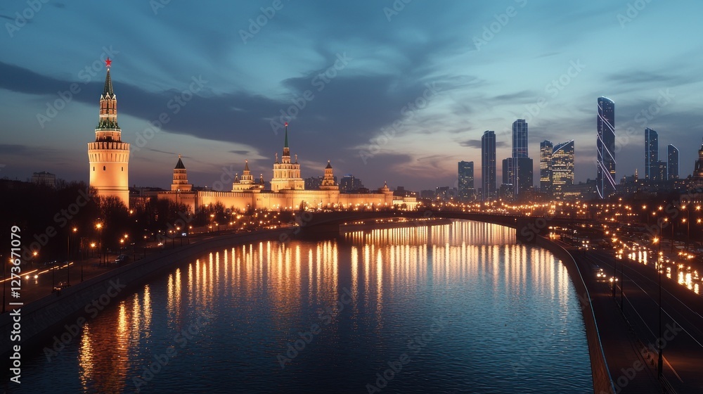 Fototapeta premium City at Dusk