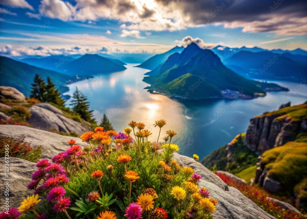 Howe Sound Panorama: Breathtaking Aerial Macro View from Sea to Sky Gondola, British Columbia Howe Sound Panorama: Breathtaking Aerial Macro View from Sea to Sky Gondola, British Columbia