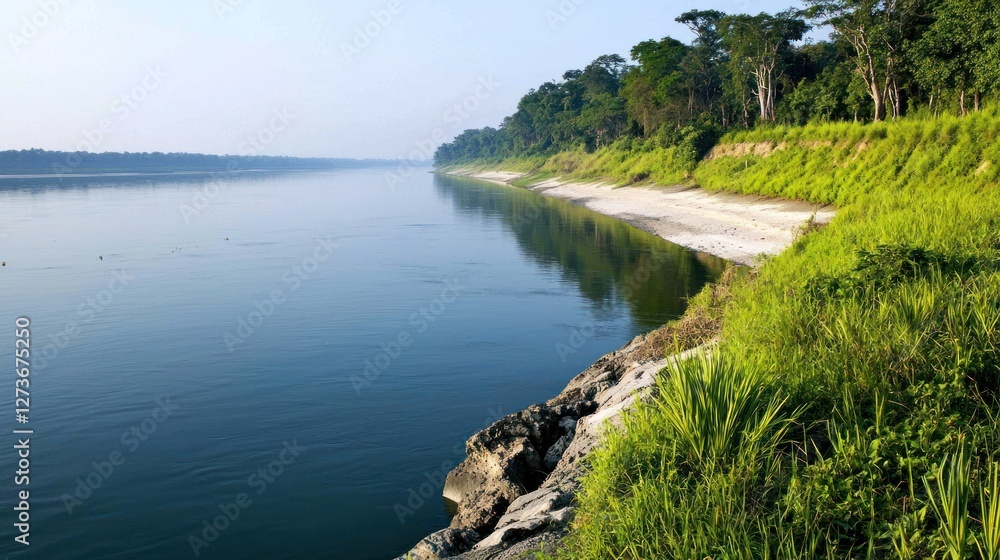 Fototapeta premium Serene River Landscape