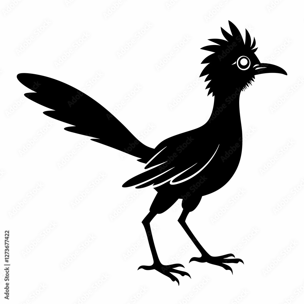Fototapeta premium Minimalist Roadrunner Silhouette Vector