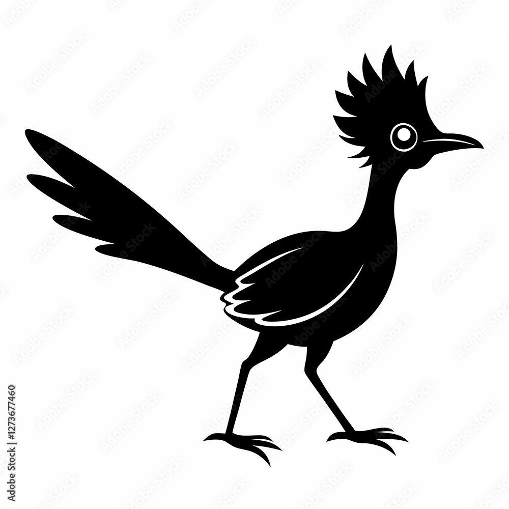 Fototapeta premium Minimalist Roadrunner Silhouette Vector