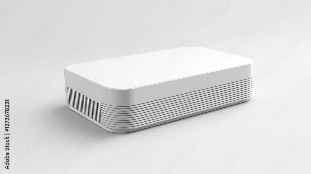 Isometric wi-fi modem router illustration isolated on white. Isometric wi-fi modem router illustration isolated on white.