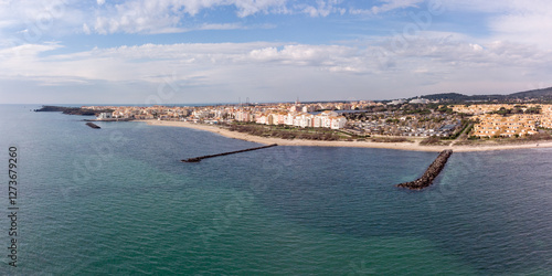 Panorama des plages du cap d'Agde. photo