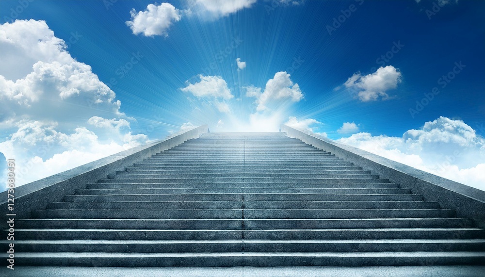 Fototapeta premium stairs in sky