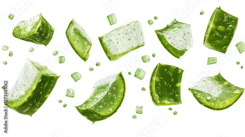 ALovera in the air isolated on white transparent background PNG