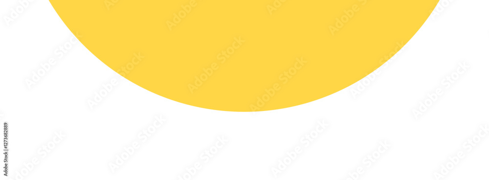Yellow semicircle geometric minimalist shape Yellow semicircle geometric minimalist shape