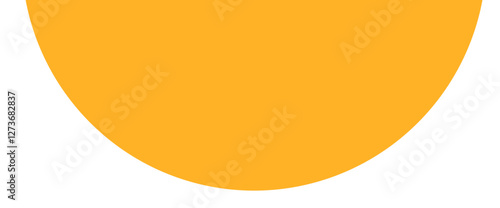 Yellow semicircle geometric minimalist shape