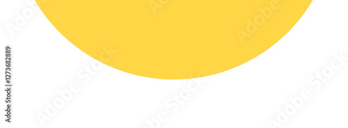Yellow semicircle geometric minimalist shape