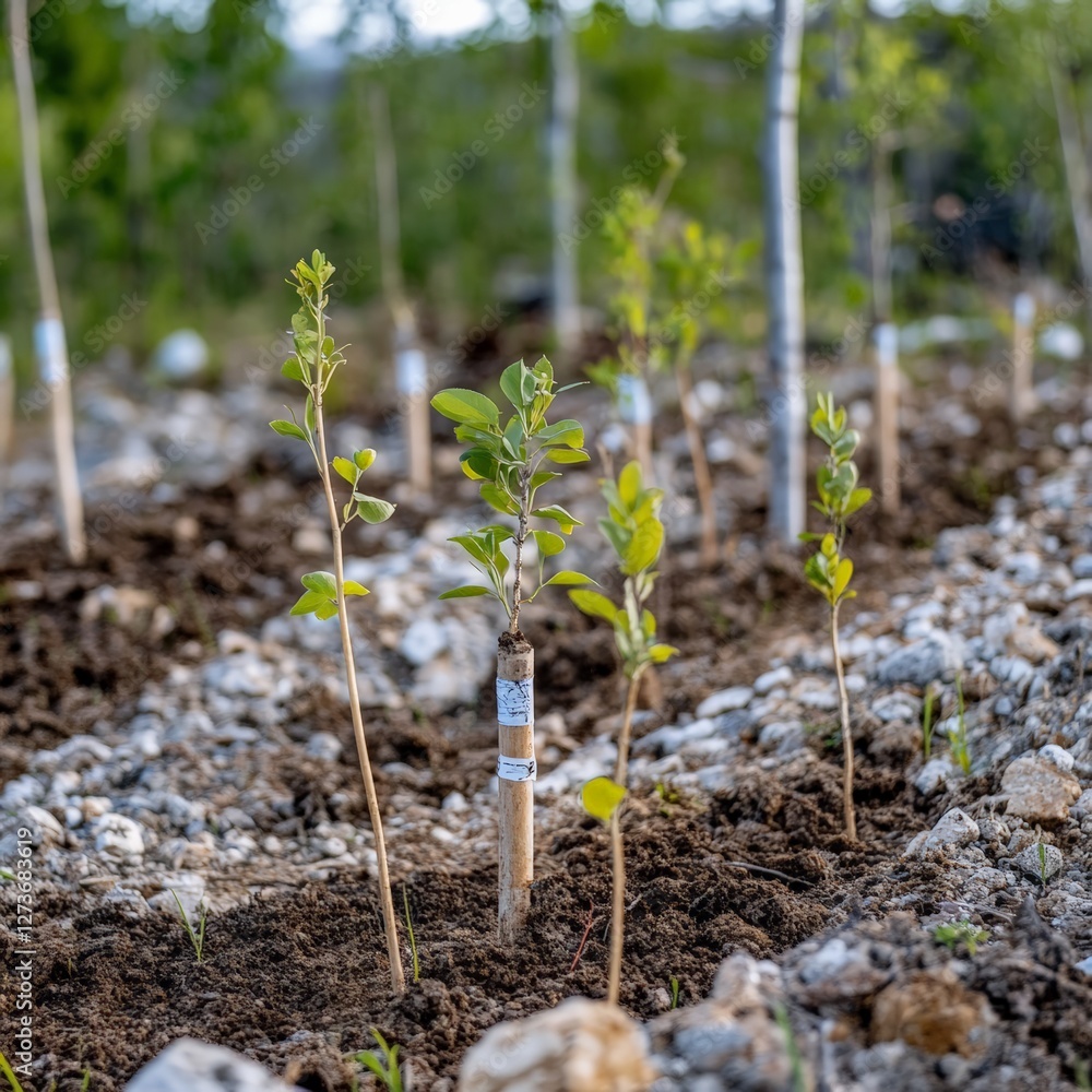 Tree planting event community park nature activity outdoor environment ground level view environmental awareness
