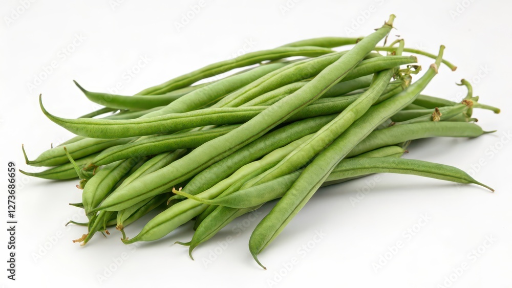 Green Beans on White Background Green Beans on White Background