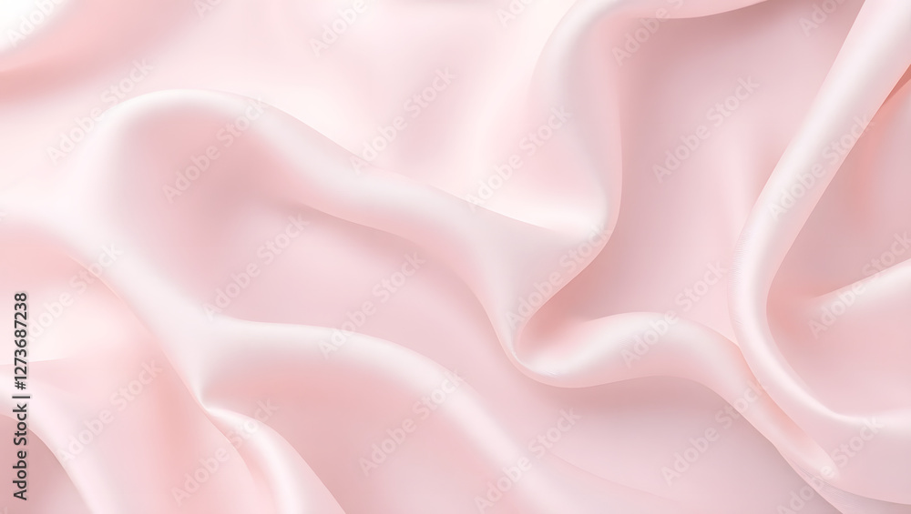 Obraz premium close-up of intricately textured flowing silk fabric in soft