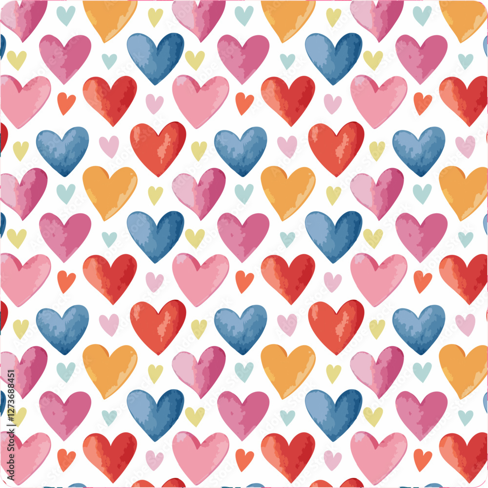 Simple hearts watercolor print. Love themed pattern background vector illustration.
Simple hearts watercolor print. Love themed pattern background vector illustration.
